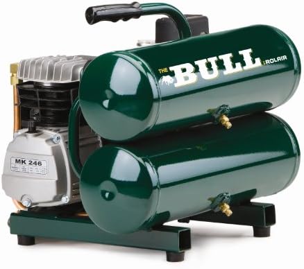 Rolair FC2002 2 HP Twin Stack Compressor with Overload Protection and Manual Reset