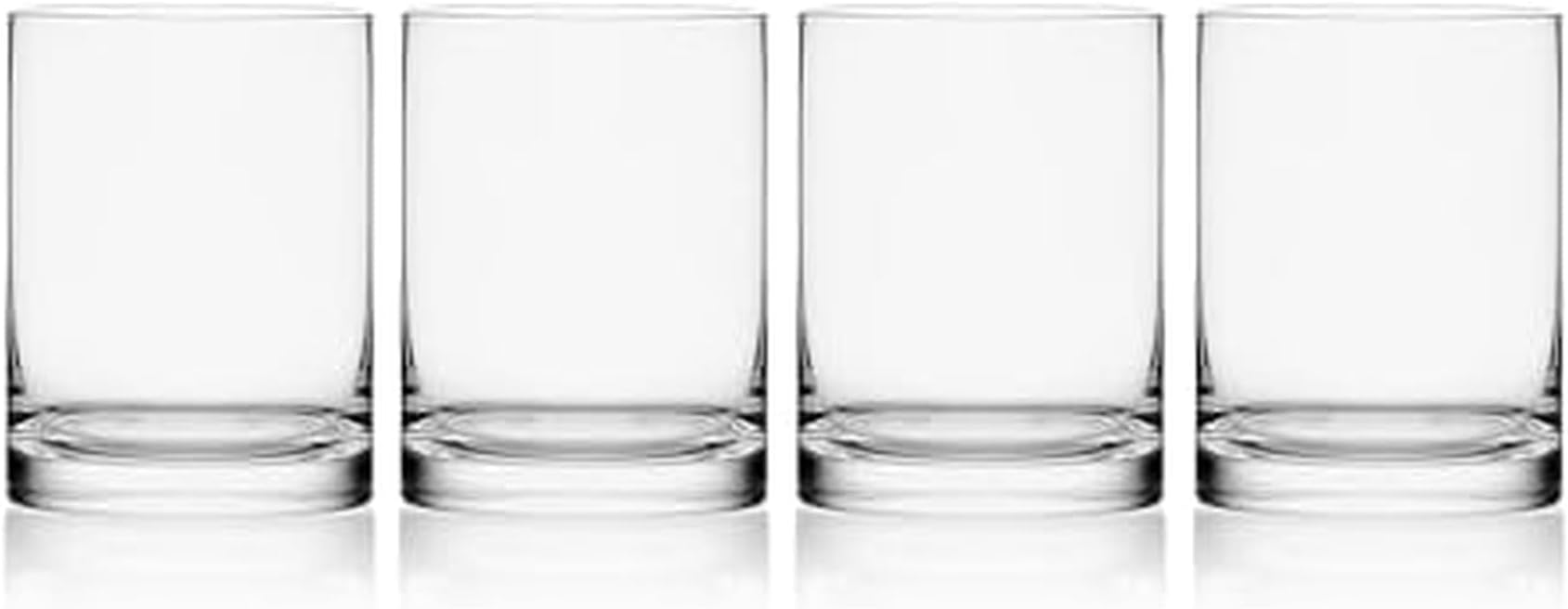 Lana Whiskey Rocks Double Old Fashion Glasses, Set of 4, 17 Ounce, Clear