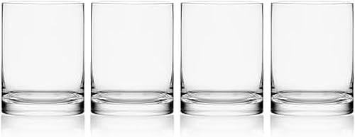 Mikasa Lana Whiskey Rocks - Juego de 4 vasos dobles Old Fashion, 17 onzas, transparentes