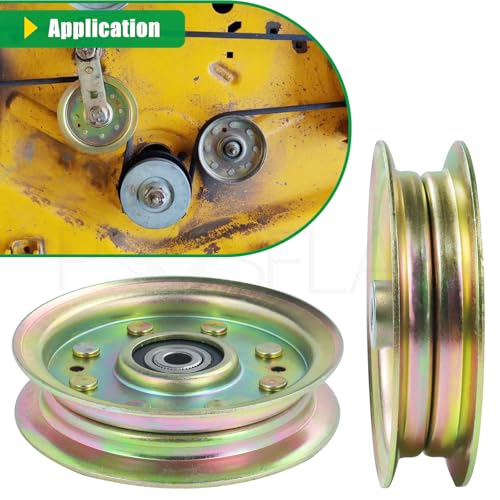 POSFLAG 596481401 Idler Pulley Replaces 175820 Pulley Craftsman 175820, Husqvarna 596481401 Pulley, Husqvarna 532175820, 539107620 for Husqvarna 48 Inch Z4824, Z4822, YTH2448, GTH2548 Tractors by POSFLAG - Image 6