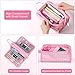 Sooez Large Pencil Case, Big Capacity Pencil Pouch Pen Bag with 3 Compartment, Portable Canvas Stationery Organizer with Zipper, Cute Aesthetic School Supplies for Teen Girls College, Pure Pink