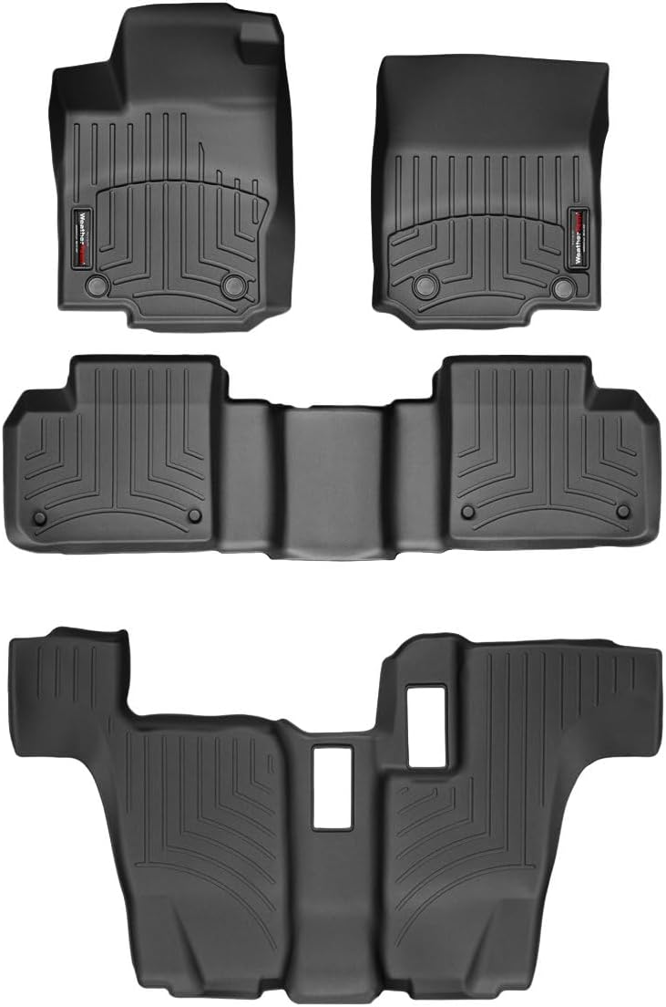 WeatherTech Custom Fit FloorLiners for Mercedes GL-Class, GLS-Class, AMG GL 63 - Full Set (44401-1-2-3), Black