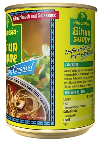 Indonesia Original Bihun Suppe | Das Original | Leckere Suppe mit Gemüse und Hähnchen | 390 ml