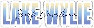 Lake Wylie South Carolina Souvenir 4-Inch Vinyl Decal Sticker Script Design 4 Inch|Sticker