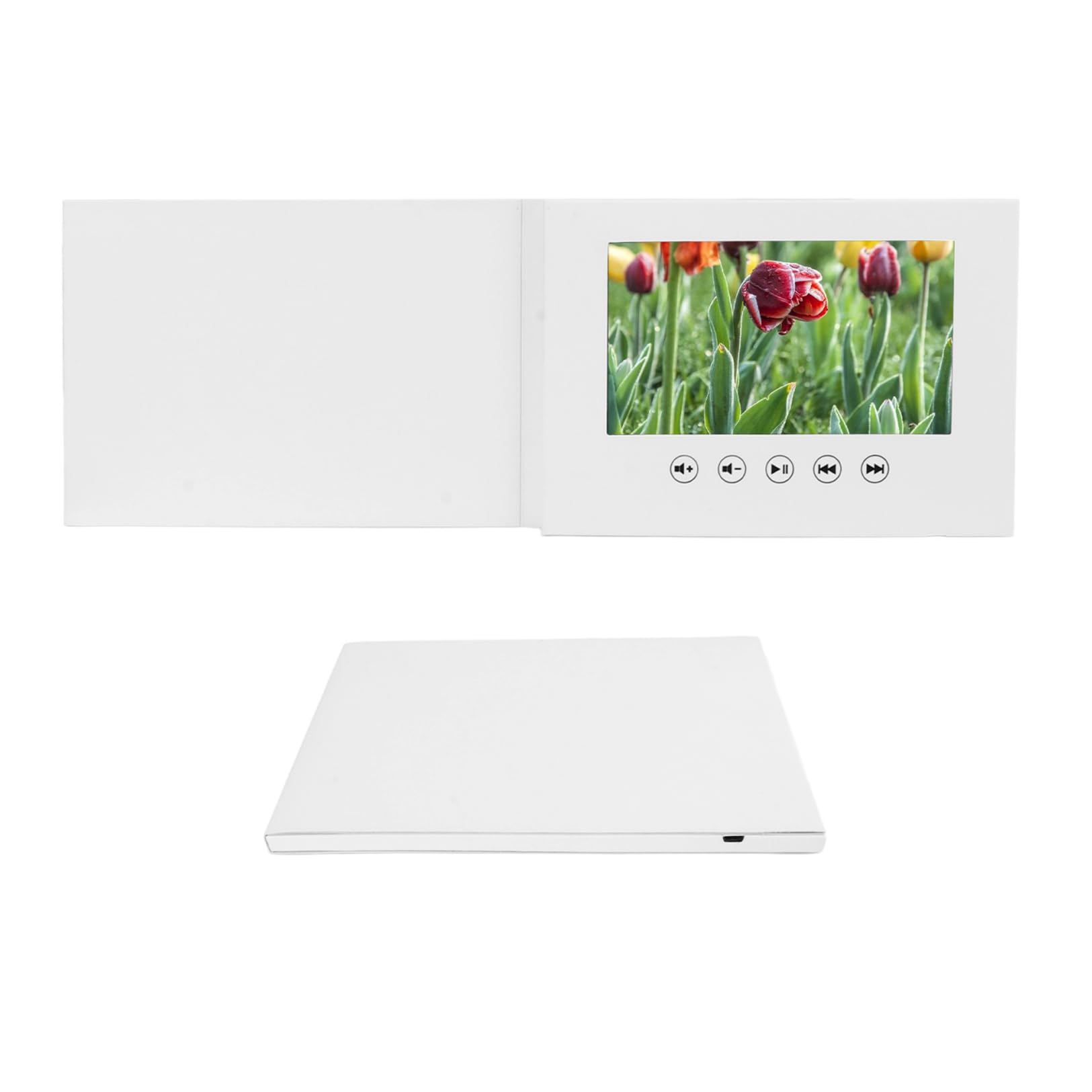Carte de Vœux Vidéo, Brochure Vidéo, Carte de Vœux électronique avec écran LCD, Livre Vidéo Qui Lit Votre Vidéo de Mariage, Livre Vidéo de Mariage, Album Vidéo de Mariage. (7po 14 Dents)