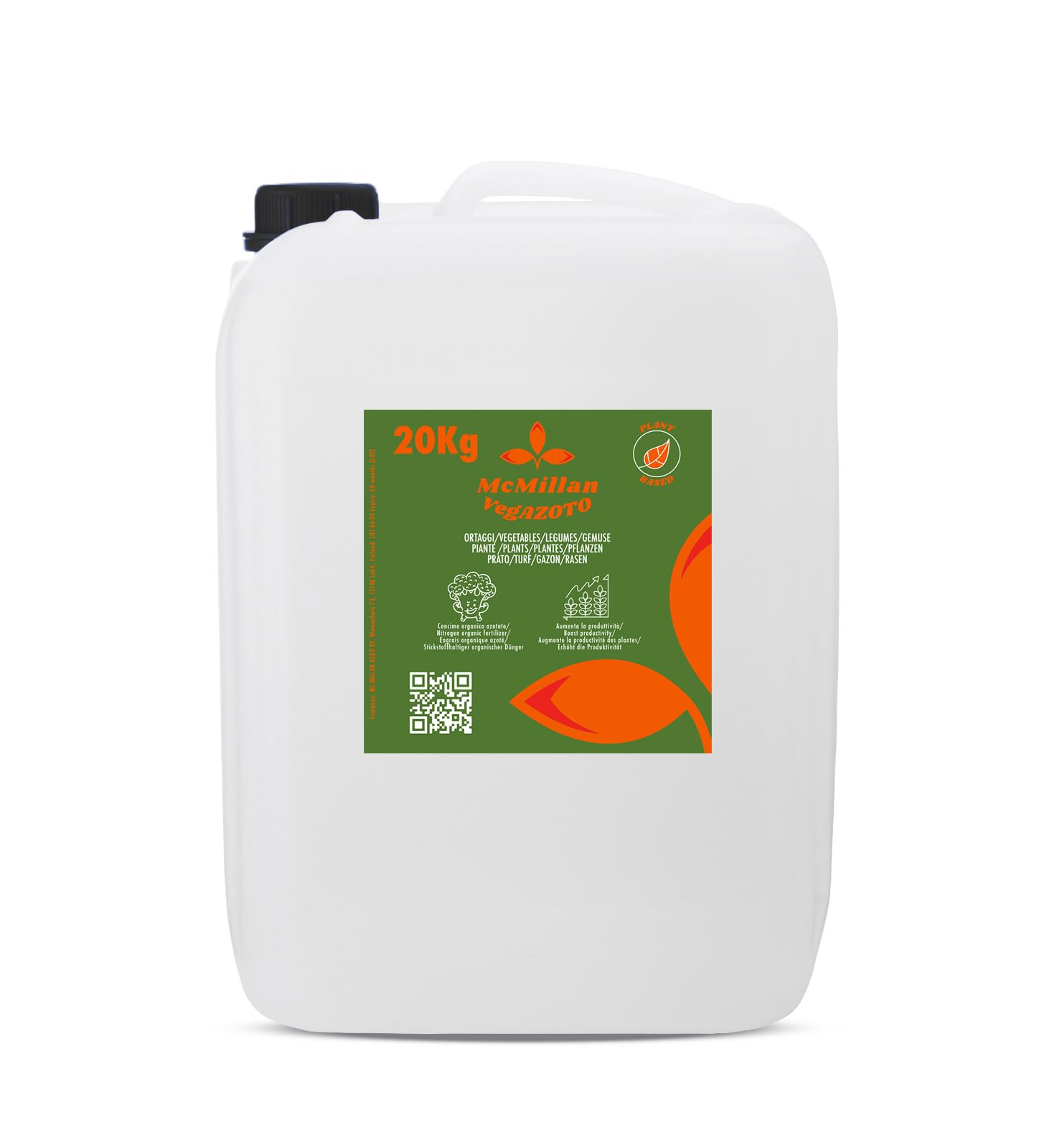 VegAzoto 20kg | Concime Universale Liquido, completo per piante d'appartmento, agrumi, pomodori e prato
