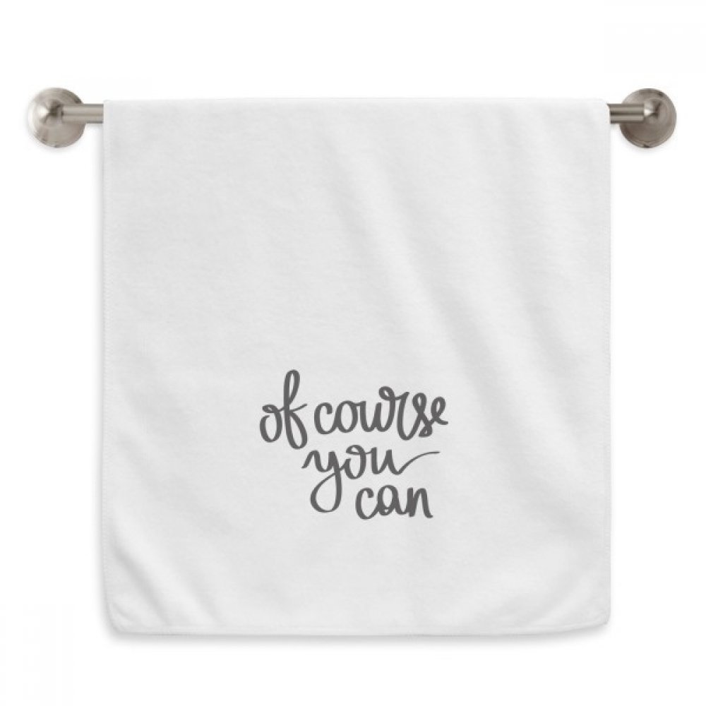 Serviettes moelleuses blanches 13X29 Pouces avec citation pour le visage au quotidien
