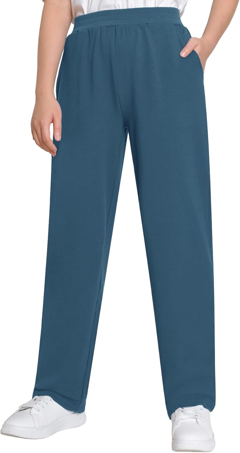 Weintee Women's Petite Cotton Pull On Pants with Pockets