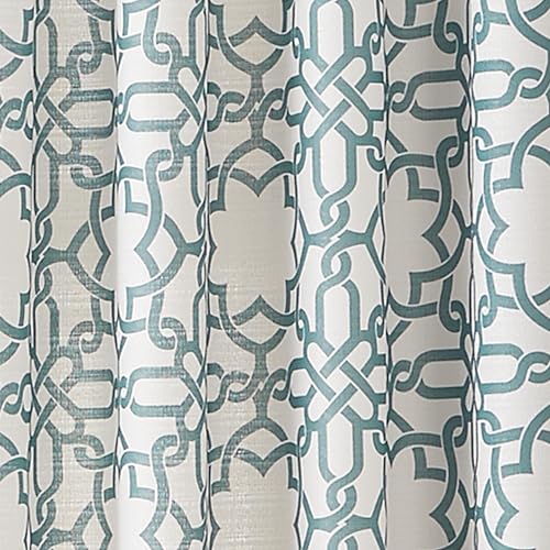 Lotus Harmony Rod Pocket Curtain Panel, 84 Inch, Seafoam