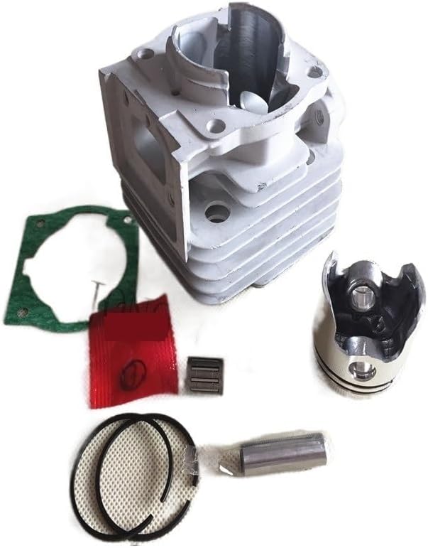 44MM 52CC BC520 CG520 Brush Cutter Cylinder Piston Kit w/Manifold Cylinder Gasket and Needle Bearing for TL52 Grass Trimmer Replacement Parts, JIPEISANG66