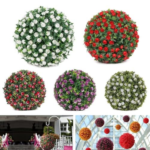 NEIQIUWING Palline a forma di petali di rosa, da giardino, stabili