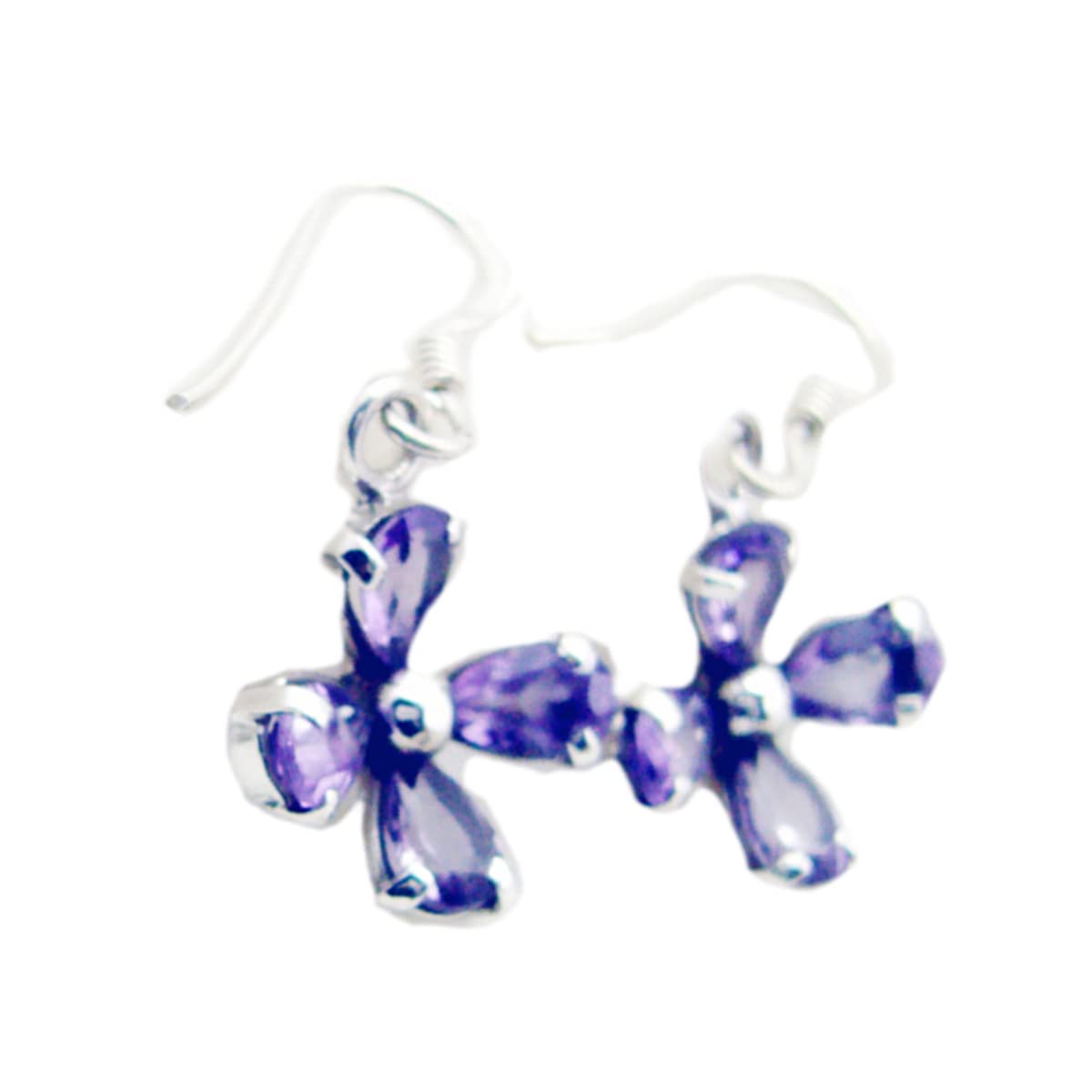 Boucle d'oreille améthyste violette en argent pour sublimer vos soirées