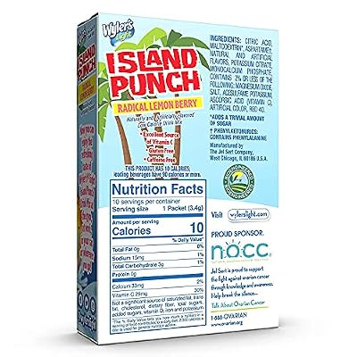Wyler's Light Island Punch, Radical Lemon Berry, 10 CT