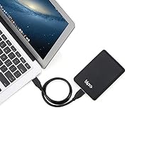 Bipra Externe Festplatte, portabel, U3, USB 3.0, NTFS, 6,4 cm/2,5 Zoll, Schwarz schwarz schwarz 500 GB – Ansicht 5