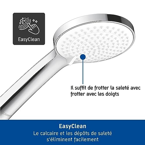 Set de douche Duravit barre 810mm douchette 3 jets chrome