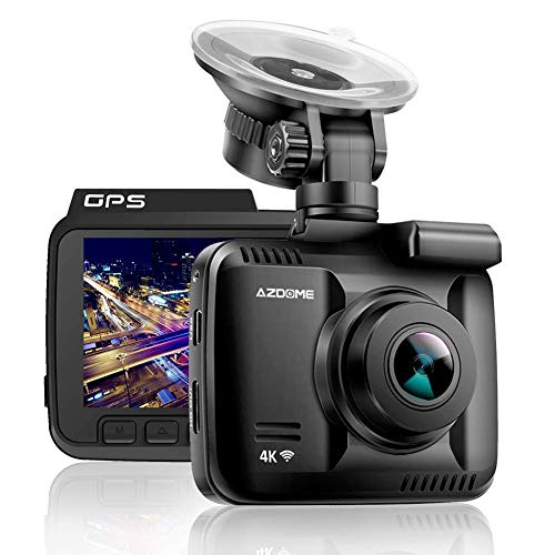 AZDOME UHD 4K Dash Cam 2160P, GPS WiFi Dashboard Car Camera with G