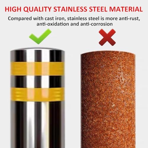 Reflective Safety BollardsDurable AntiCollision Posts for Outdoor Parking Driveway & Garage Protection Enhancing Visibility & Safety
