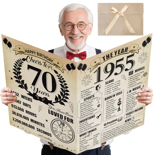 Uiorgui LTCY 70΂̒aJ[h jp Be[W 1955N Happy 70th Birthday O[eBOJ[h t W{70 QXgubN 70΂܂Ŋt fR[V Mtg p[eB[pi