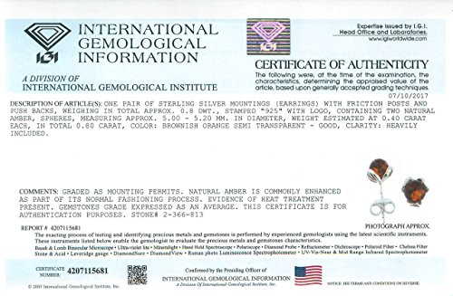 Ian and Valeri Co. Amber Sterling Silver Small Stud Earrings3