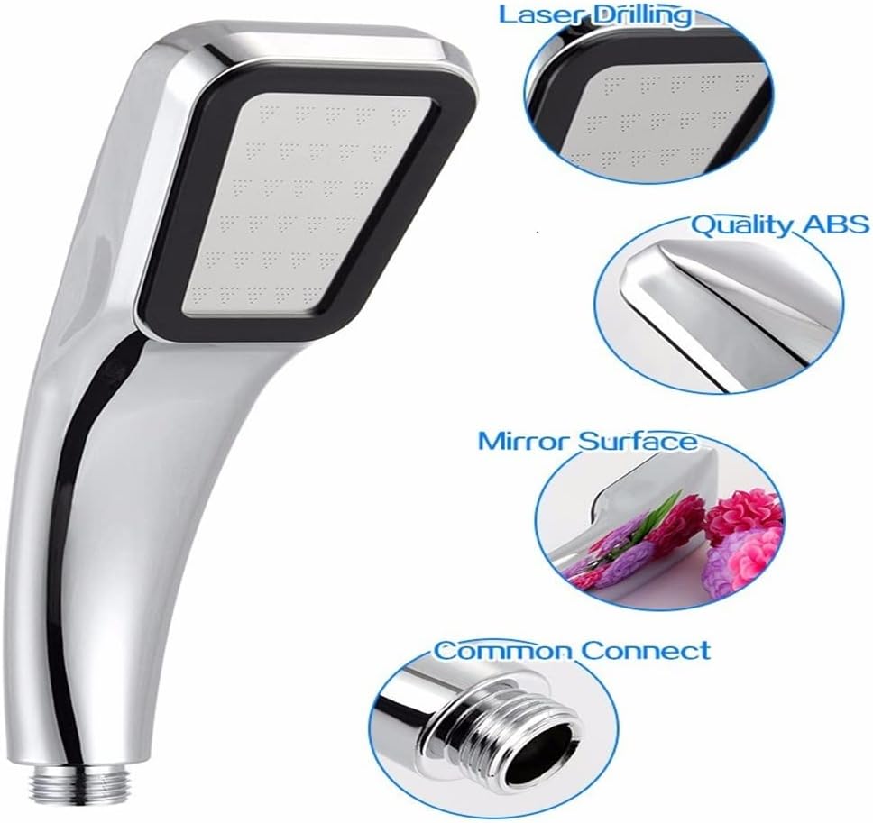 Bathroom Handheld Shower 300 Hole Water Saving Square Abs High Pressure Rainfall image 3