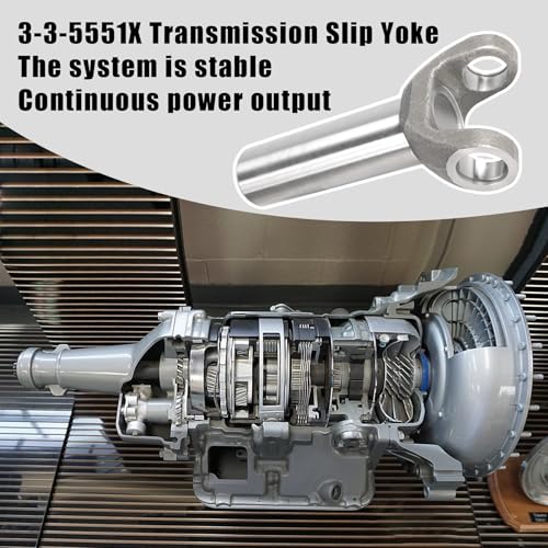 3-3-5551X Transmission Slip Yoke Replacement, Compatible with GM Turbo 400, TH 400, 4L80E & NP 205/263-1350 Series U-Joint, 32 Splines by VIVEMCE - Used condition - Image 4