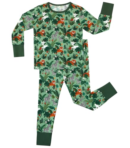 Image of Toddler Boys Girls Clothes Viscose from Bamboo Long Sleeve Top and Pants Clothing Set Soft 2Pcs Kid Outfit