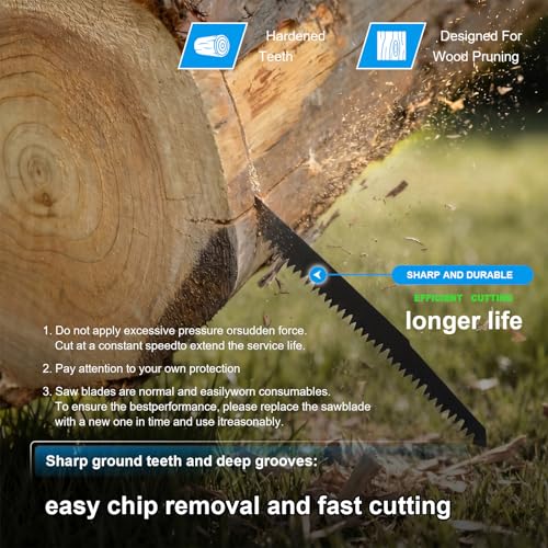 Image of 5 Pack 15 inch Reciprocating Saw Blades Set, 5 TPI High Carbon Saw Blades, Saw Blades with Organizer Case (5, 5T /380mm)