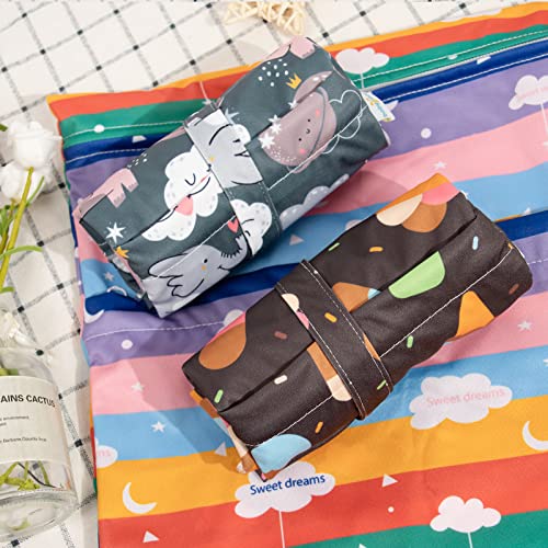 Image of Babygoal Wet Dry Bags for Baby Cloth Diapers, Washable Travel Bags, Beach, Pool, Gym Bag for Swimsuits & Wet Clothes with Two Zippered Pockets 3 Pack, 3LN27