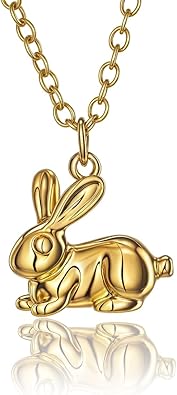 14K Gold Charm Necklace, Dainty 3D Animal Pendant Collection with Bear, Dancer, Bunny, Ballerina Shoe Charms for Dance Recital Gifts Friends Birthday, Anniversary