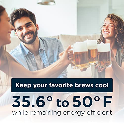 Commercial Cool Beer Kegerator, 6.1 Cu. Ft. Extra Large Capacity Beer Machine with 2-Shelf Fridge on Fridge.com