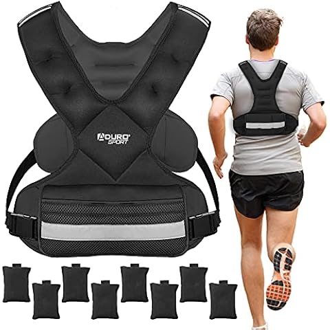 Aduro Sport Adjustable Weighted Vest Workout Equipment, 26lbs-46lbs Body Weight Vest for Men, Women, Kids Cover
