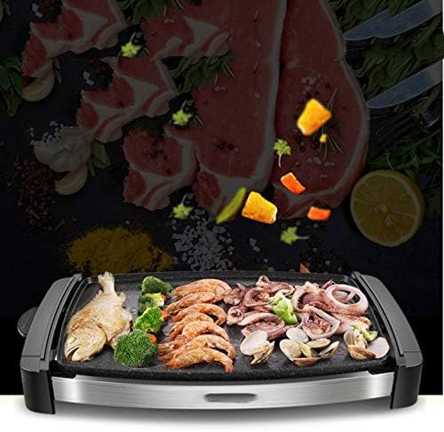 Large Home Nonstick Electric Grills Removable Baking Tray Teppanyaki Easy Clean Fried Above Grilled Below