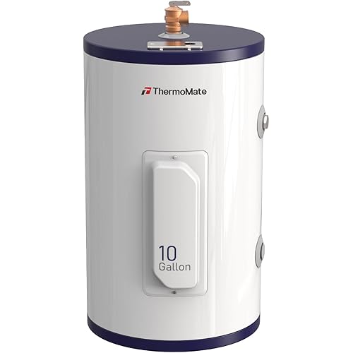 Thermomate Tank Water Heater - 10 Gallon Point of Use Hot Water Heater, 120V 1500W, Adjustable Thermostat, UL Listed (ES1000)