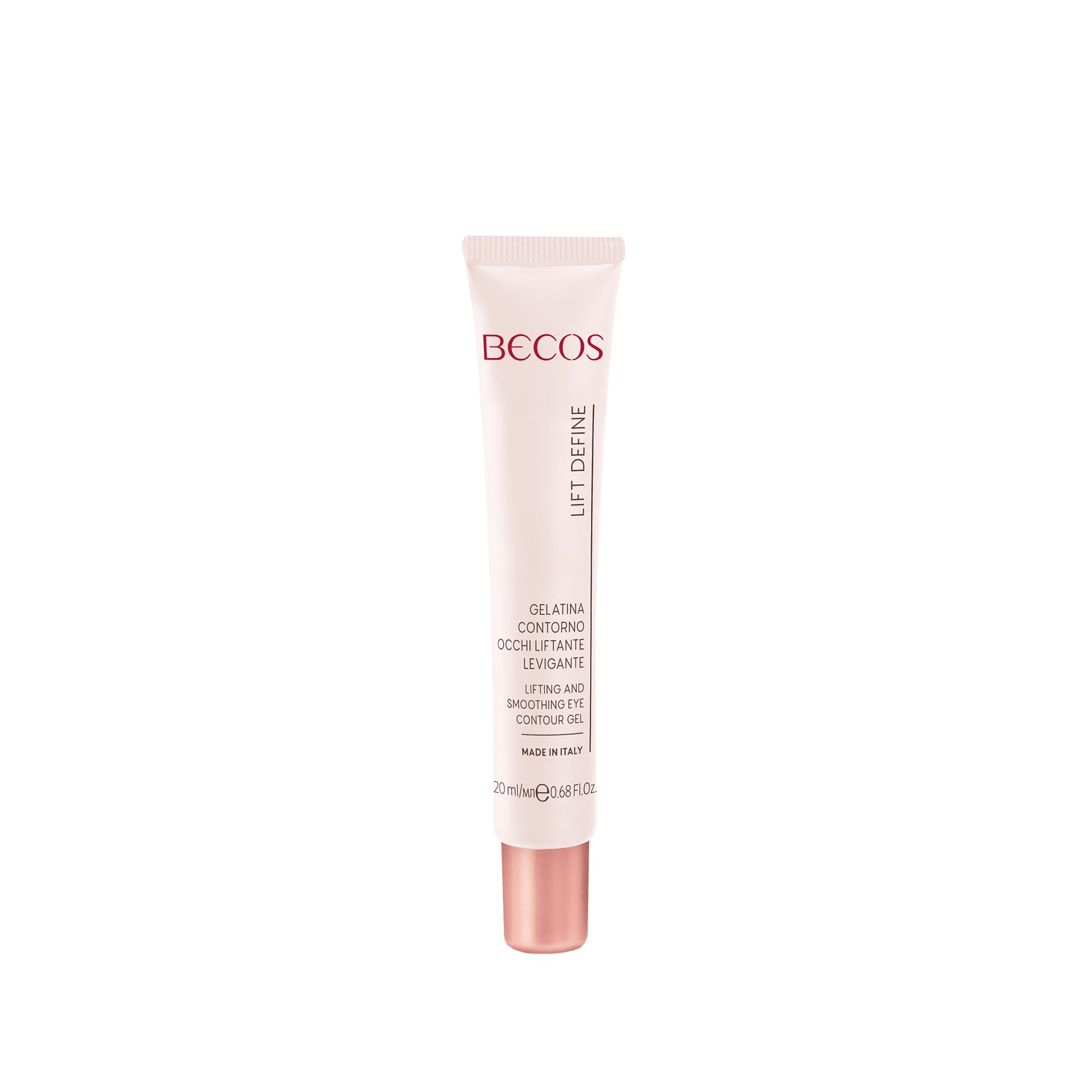 Becos Gelatina Contorno de Ojos Liftante Suavizante 20 ml - da un efecto tensor inmediato, ayudando a levantar el pliegue del párpado, contrastando las arrugas y los signos del tiempo.