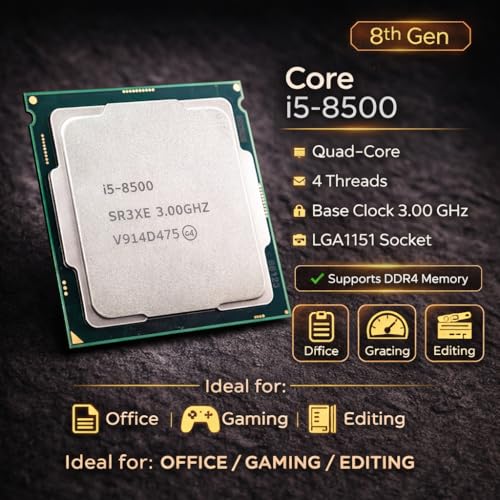 Image of Core i5 8th Generation Processor (8400 /8500 /8600) Up to 4.30GHz | 6 Cores 6 Threads | 9MB Cache | LGA 1151 Socket | UHD Graphics 630 | DDR4 Support | CPU Cooling Fan Included