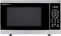 Vista 12 de SHARP Horno microondas para encimera con plato giratorio extraíble de 12.4 pulgadas, 1100 vatios, 1.4 pies cúbicos, color negro