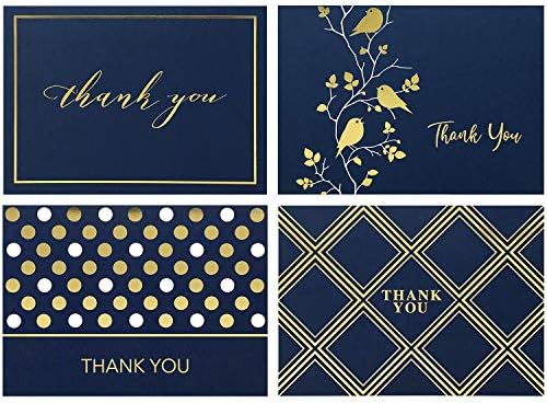 Spark Ink 100 Thank You Cards with Envelopes Bulk, Thank You Notes, Elegant Blank Cards & Envelopes, for Small Business, Wedding, Gift Cards, Christmas, Graduation, Bridal & Baby Shower, Funeral, 4x6