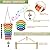 9 Pack Chicken Toys for Coop Accessories, Chicken Enrichment Toys with 2 Swing, 1 Wood Stand, 1 Xylophone, 1 Mirror, 2 Vegetable Net Bag, 2 Vegetable Fruits Hanging Fork