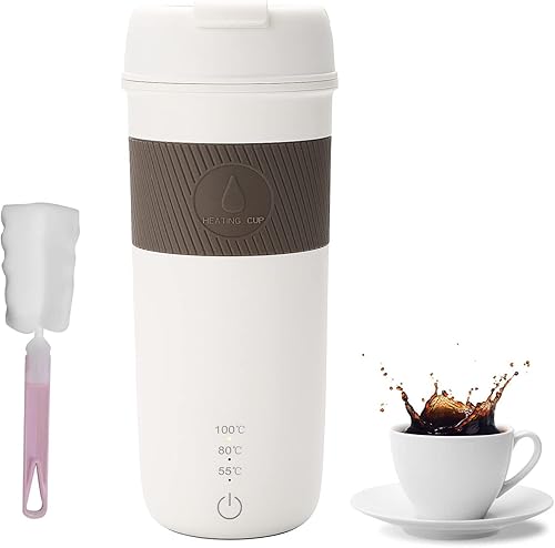 Taza térmica portátil de viaje mini taza eléctrica 1310F 1760F 2120F opcional hervidor de acero inoxidable 304 función de aislamiento de 12 horas