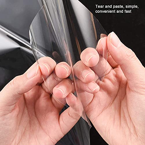 Image of WISDOM Transparent Oil Proof Wall Sticker Peel & Stick Self Adhesive Sticker Wall Protector, Waterproof Removable Vinyl Roll Film for Kitchen Cupboard Household (20x200 Inches, Transparent)