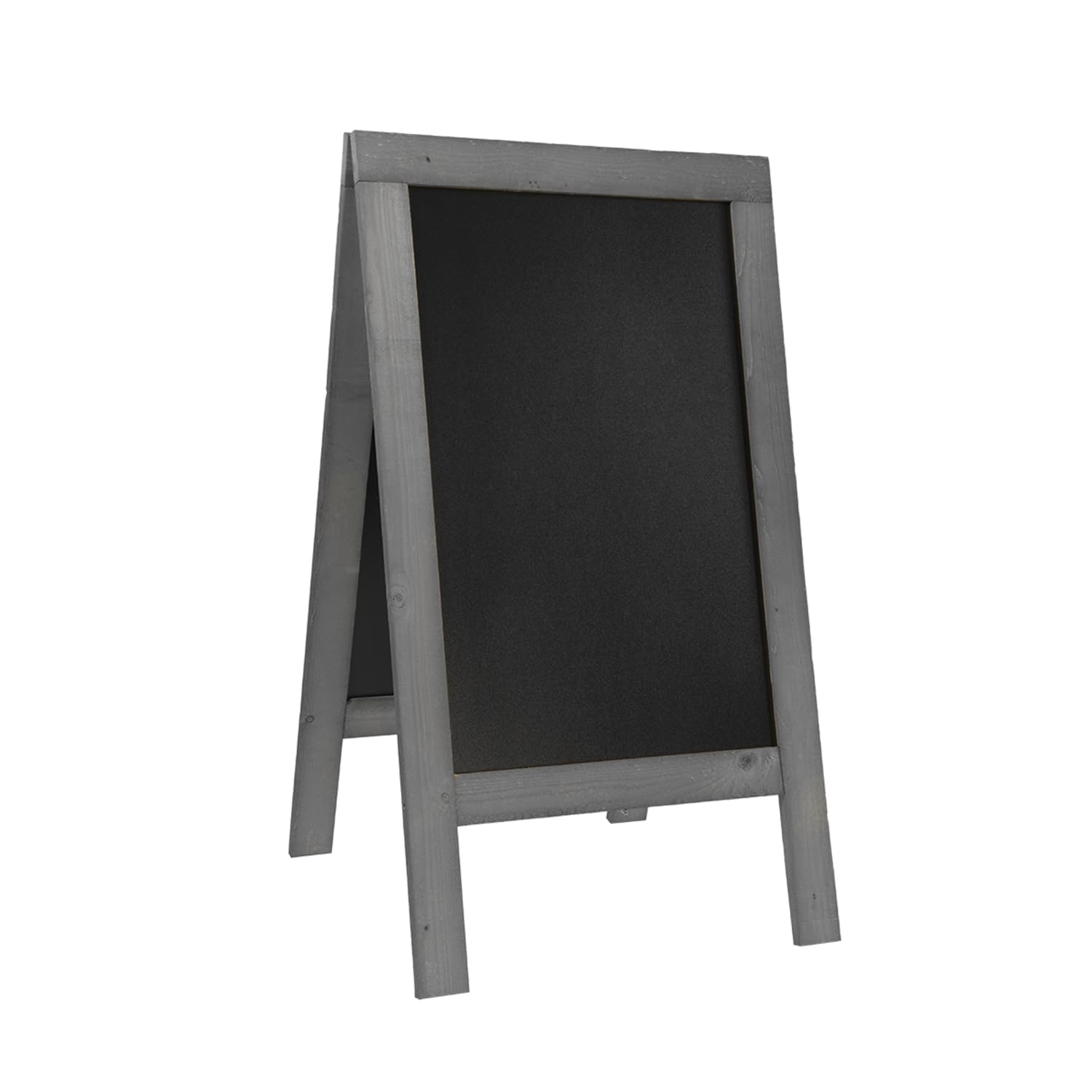 SECURIT - Tableau sur Pied Double Face en Bois - Coloris Gris Vintage