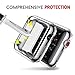Smiling Silver Case for Apple Watch Serie 3 38mm Case Buit in TPU Screen Protector All-around Protective Case High Defination Clear Ultra-Thin Cover for iwatch 38mm Series 3 and Series 2 (silver 38mm)