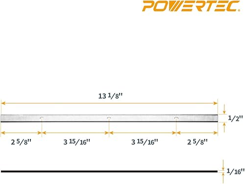 Miniatura 4 de POWERTEC Cuchillas cepilladoras de 13 pulgadas para cepilladora Steel City 40100, repuesto para cuchillos cepilladores 40936, juego de 2 (128023)