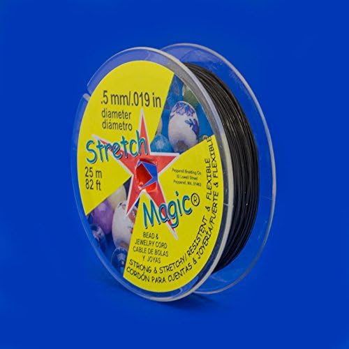 BlackStretch Magic Cord (.5mmx25M) Knottable Stretchy Beading Cord