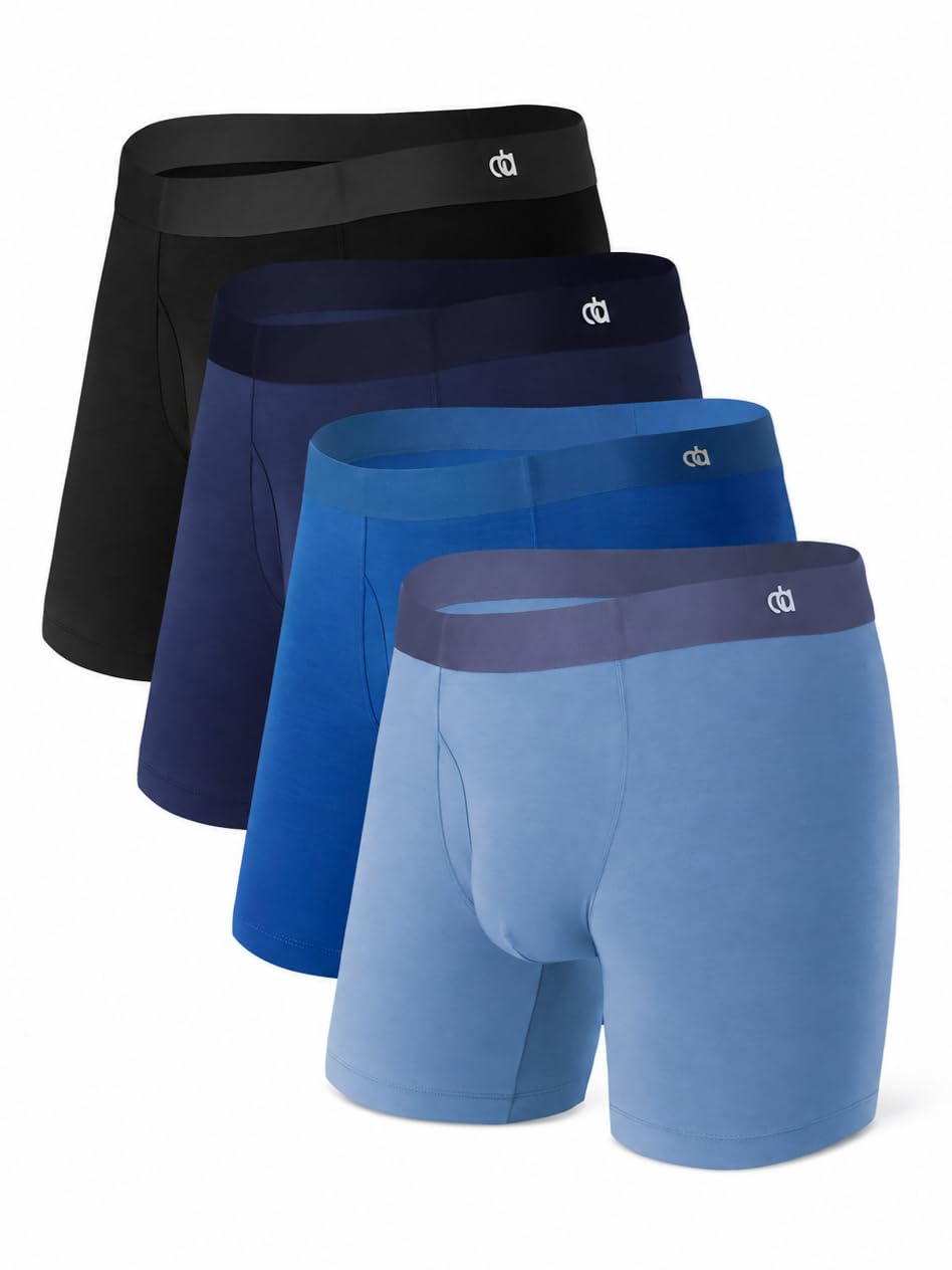 DAVID ARCHY Men's Modal Underwear Boxer Briefs Ultra Soft Stretch Slim Fit