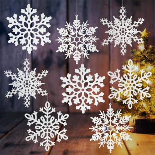 Large Snowflakes Ornaments for Outdoor Indoor Christmas Tree Deco...