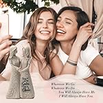 INLOMEM Friendship Gifts for Best Friends Women - Resin Sister Figurines Best Friend Sister Birthday Gift Ideas Unique Gifts for Sisters from Sister - Hand-Painted Figure (Granite) - Image 2