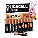 【デュラセル】単4形アルカリ乾電池 10本入り 保存期間10年 PCマウス キーボード リモコン 時計 おもちゃ向け うさぎの電池 Duracell
