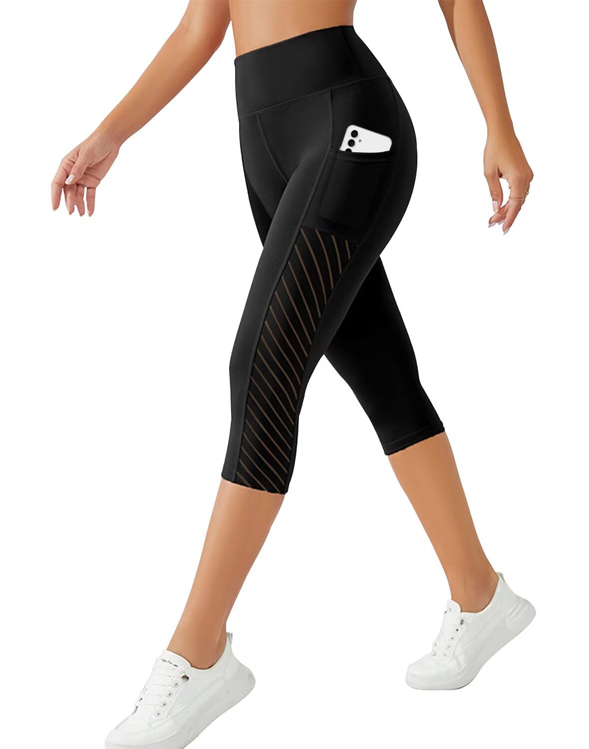 Leggings con bolsillos para mujer, leggings de cintura alta, para entrenamiento, gimnasio, correr, yoga