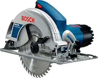 Bosch GKS 190 Heavy Duty Electric Circular Saw, 1,400W, 5,200 rpm, 184 mm Blade, 20 mm Bore, Air Blower, Bosch Click & Clean System, 4.1 kg + Key, Parallel Guide, Saw Blade, 1 Year Warranty